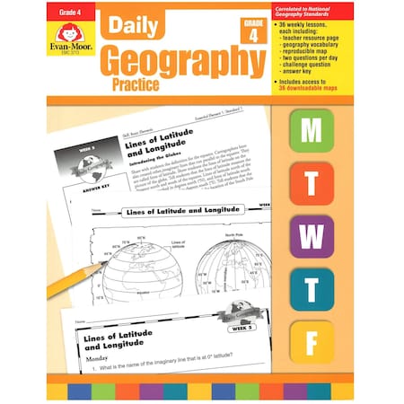 Evan-Moor Educational Publishers Daily Geography Practice Book, Teacher Edition, Grade 4 3713